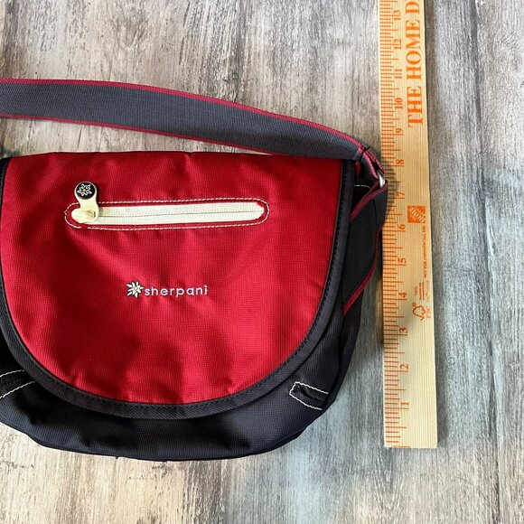 Sherpani Milli Nylon Crossbody Bag Mini-Messenger, Red and Black - Picture 12 of 12